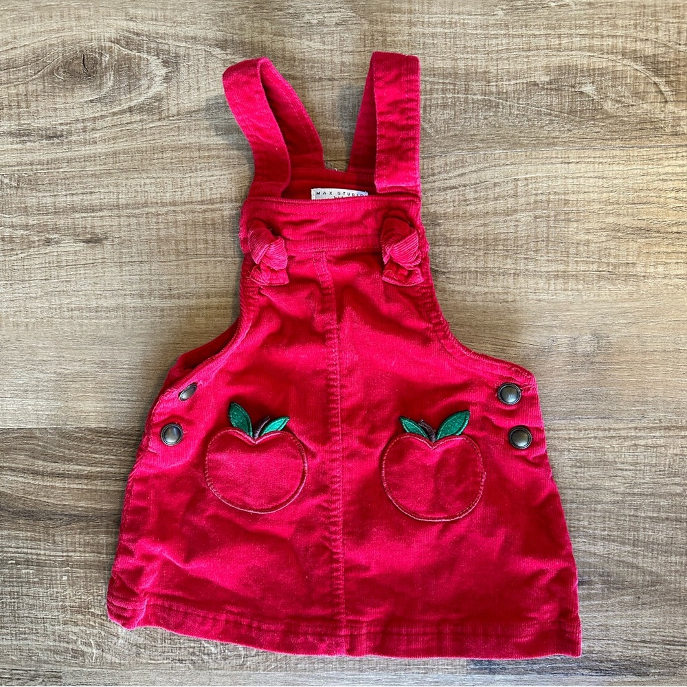 Apple Overall Dress | 12m